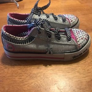Skechers girls twinkle toes sneakers sz 11